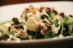 Salat mit Dressing